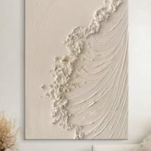 THICK TEXTURE PURE COLOR WAVE MINIMALIST HANGING PAINTING