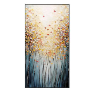 GOLDEN FORTUNE TREE ABSTRACT TEXTURE PAINTING
