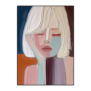 GIRL CHARACTER ABSTRACT  SANDSTONE TEXTURE PAINTING