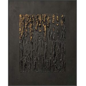 GOLD FOIL PAINTING WABI-SABI STYLE ABSTRACT TEXTURE PAINTING