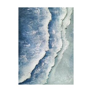 BLUE BEACH WAVES QUARTZ SAND TEXTURE PAINTING